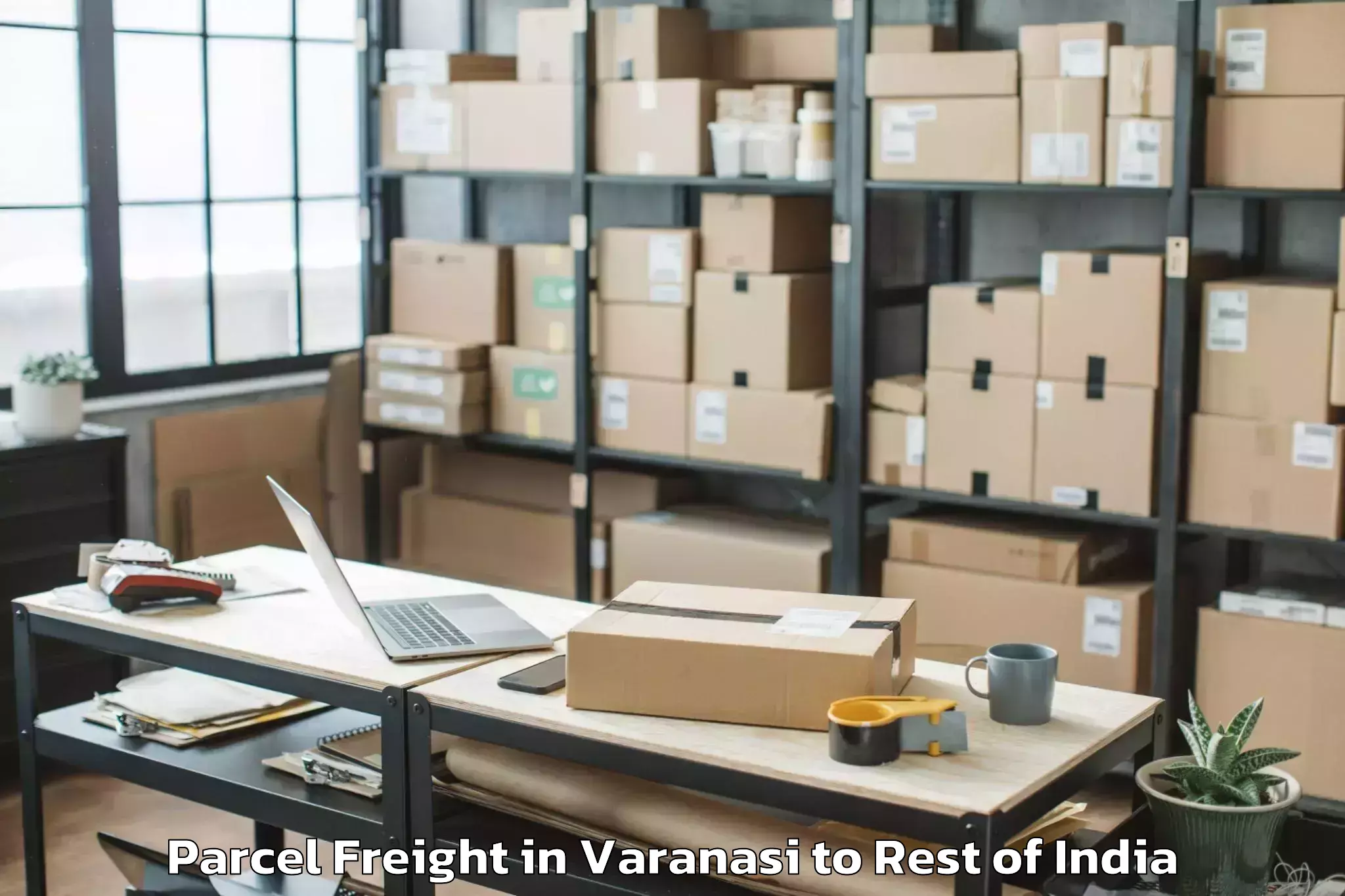 Trusted Varanasi to Vanasthali Parcel Freight